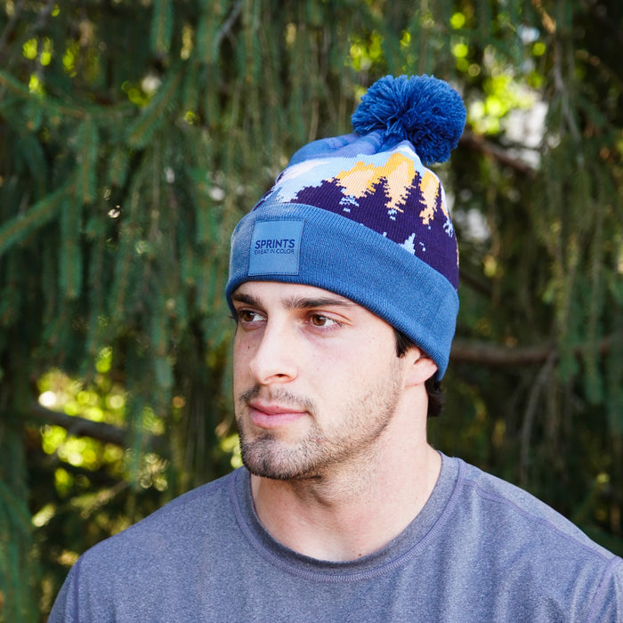 Person wearing the Yosemite Winter Hat, close-up