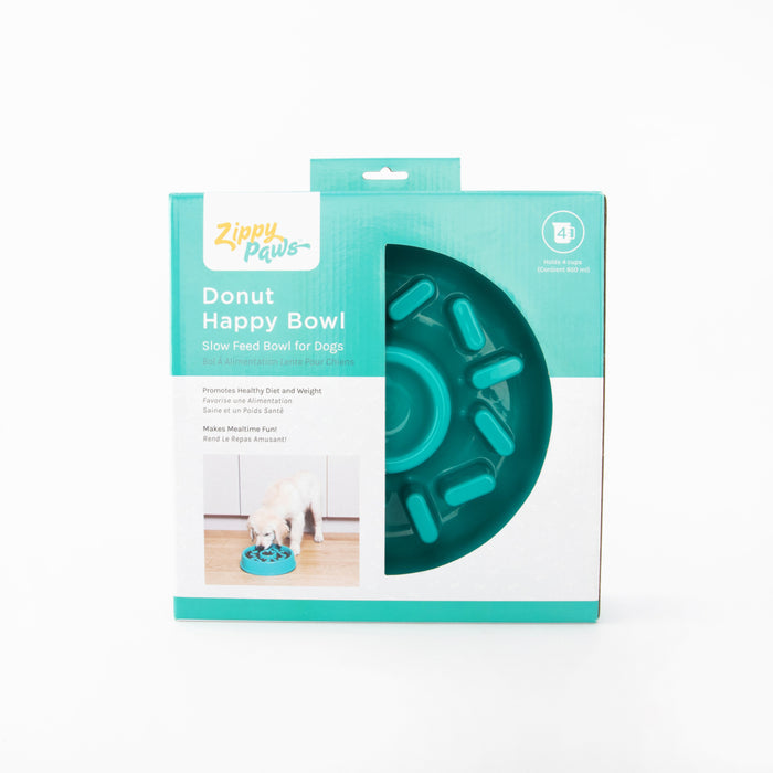 Zippy Paws Happy Bowl Donut Slow Feeder Dog Bowl